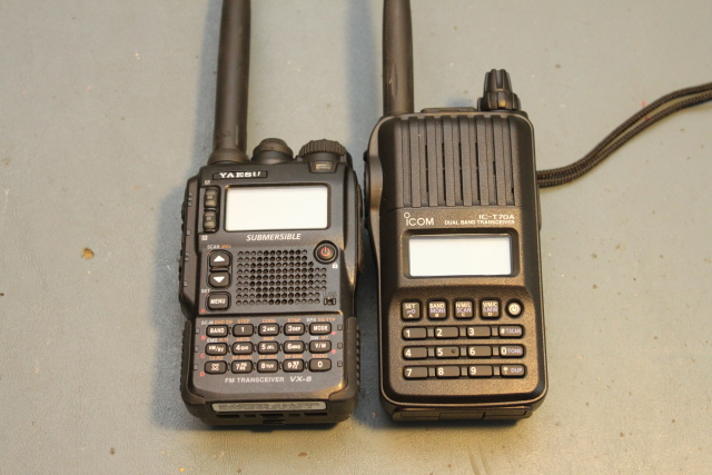 Photo "IC-T70A size comparison" in the album "Icom IC-T70 ...