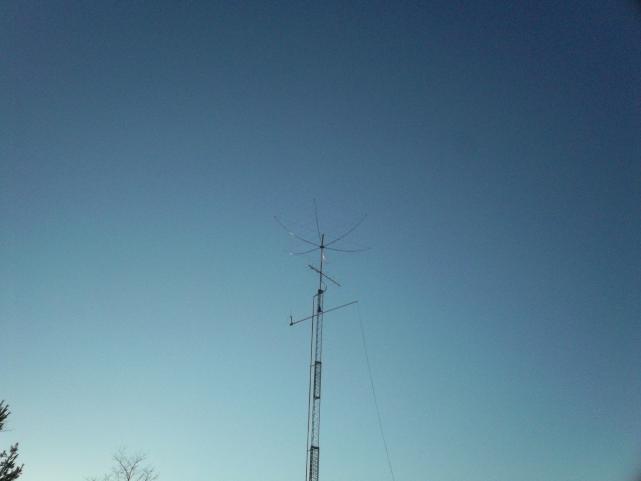 Tower and antenna up.