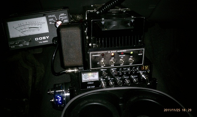 TX 800
GALAXY 949 WITH ECHO
DOSEY TR-1000 
1.7 FARRED CAP